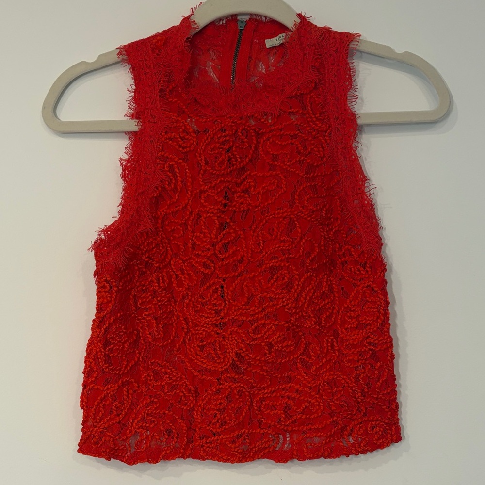 ZARA Red Lace Sleeveless Camisole
